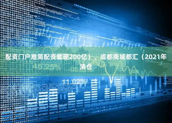 配资门户难简配资套现200亿）、成都南城都汇（2021年清仓