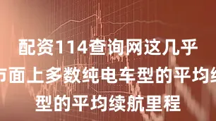 配资114查询网这几乎等同于市面上多数纯电车型的平均续航里程
